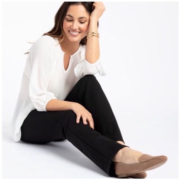 Betabrand Black Ponte Pull On Stretch Pants Office Travel Comfort NEW Size XXL - Picture 7 of 14